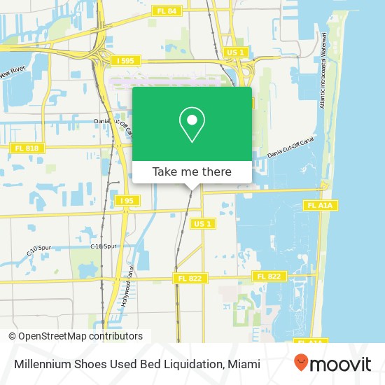 Mapa de Millennium Shoes Used Bed Liquidation, 5 NW 3rd Ave Dania Beach, FL 33004