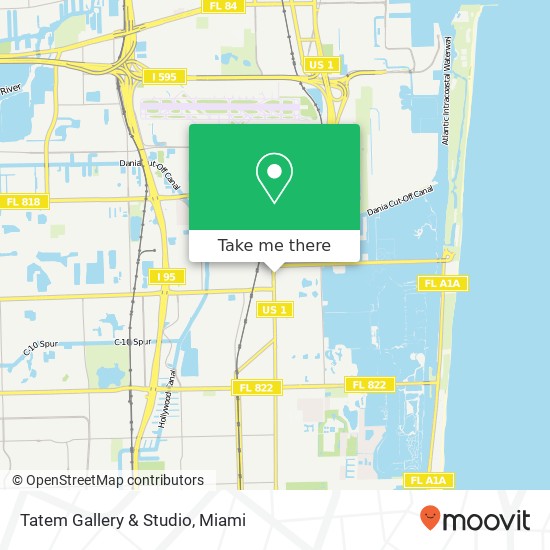 Mapa de Tatem Gallery & Studio, 37 S Federal Hwy Dania Beach, FL 33004