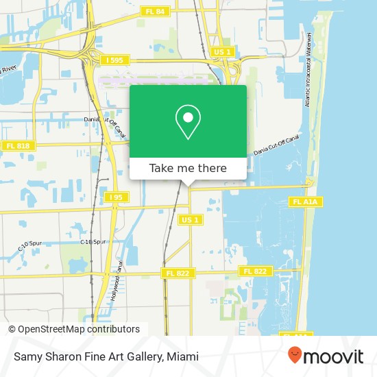 Mapa de Samy Sharon Fine Art Gallery, 5 N Federal Hwy Dania Beach, FL 33004