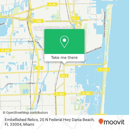 Mapa de Embellished Relics, 20 N Federal Hwy Dania Beach, FL 33004
