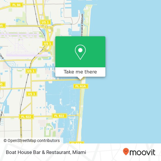 Boat House Bar & Restaurant, 6200 N Ocean Dr Hollywood, FL 33019 map