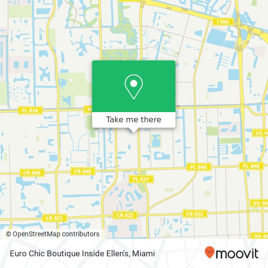 Mapa de Euro Chic Boutique Inside Ellen's, 5173 S University Dr Davie, FL 33328