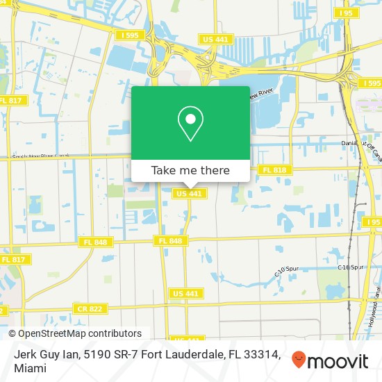 Mapa de Jerk Guy Ian, 5190 SR-7 Fort Lauderdale, FL 33314