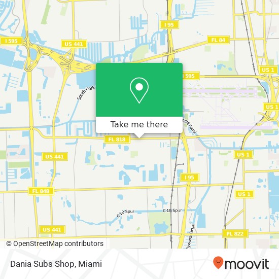 Mapa de Dania Subs Shop, 4806 SW 28th Ter Dania Beach, FL 33312