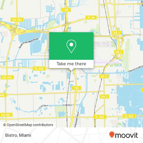 Mapa de Bistro, 400 Gulf Stream Way Dania Beach, FL 33004