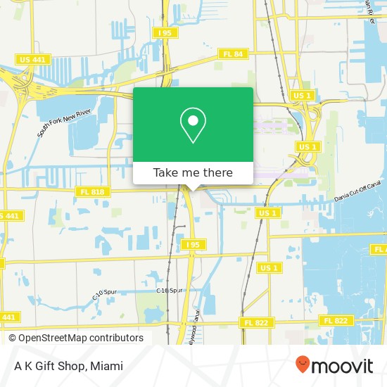 Mapa de A K Gift Shop, 1825 Griffin Rd Dania Beach, FL 33004