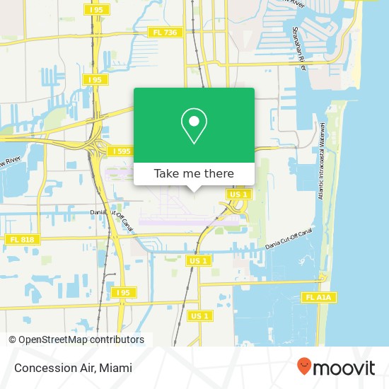 Mapa de Concession Air, 200 Terminal Dr Fort Lauderdale, FL 33315