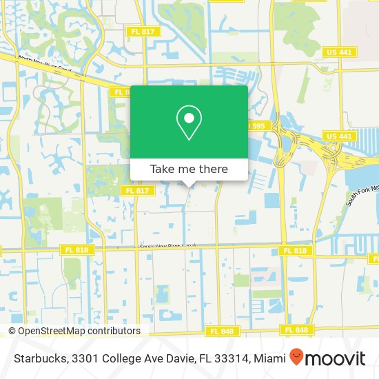 Mapa de Starbucks, 3301 College Ave Davie, FL 33314