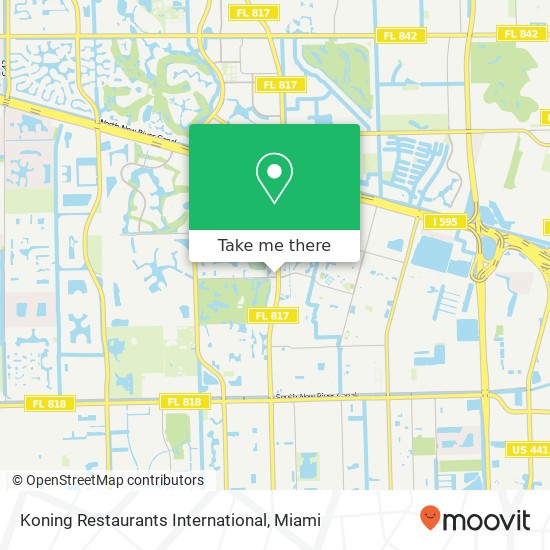 Mapa de Koning Restaurants International, 2901 S University Dr Davie, FL 33328