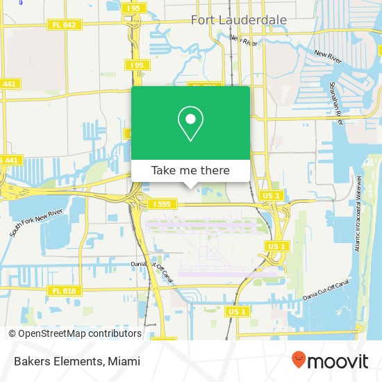 Mapa de Bakers Elements, 3270 SW 11th Ave Fort Lauderdale, FL 33315