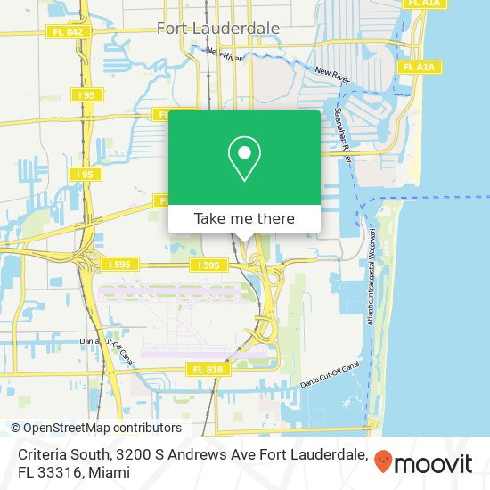 Mapa de Criteria South, 3200 S Andrews Ave Fort Lauderdale, FL 33316