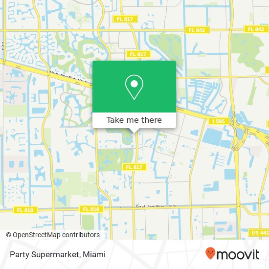 Mapa de Party Supermarket, 2661 S University Dr Davie, FL 33328