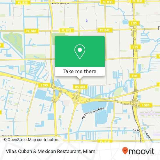 Mapa de Vila's Cuban & Mexican Restaurant, 2027 S SR-7 Fort Lauderdale, FL 33317