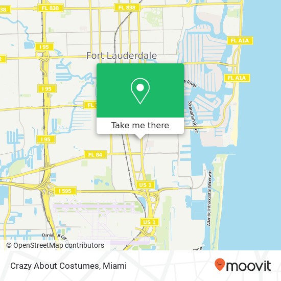 Mapa de Crazy About Costumes, 1931 S Federal Hwy Fort Lauderdale, FL 33316