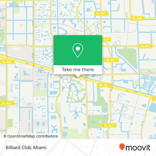 Mapa de Billiard Club, 9060 SR-84 Davie, FL 33324