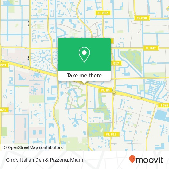 Mapa de Ciro's Italian Deli & Pizzeria, 8840 E SR-84 Davie, FL 33324