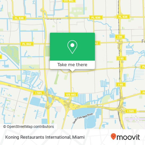 Mapa de Koning Restaurants International, 3924 Davie Blvd Fort Lauderdale, FL 33312