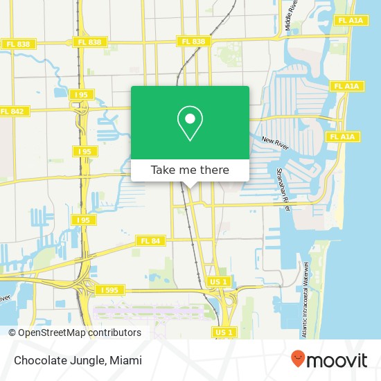 Mapa de Chocolate Jungle, 1424 S Andrews Ave Fort Lauderdale, FL 33316