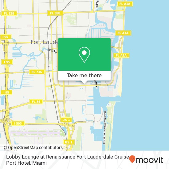Mapa de Lobby Lounge at Renaissance Fort Lauderdale Cruise Port Hotel, Fort Lauderdale, FL 33316