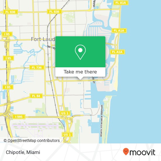 Mapa de Chipotle, 1515 SE 17th St Fort Lauderdale, FL 33316