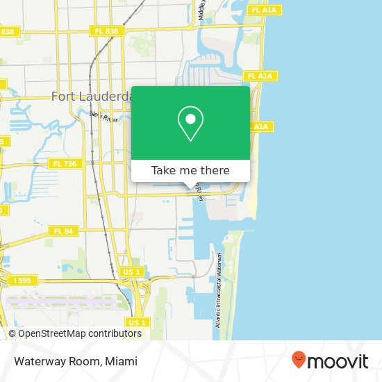 Mapa de Waterway Room, Fort Lauderdale, FL 33316