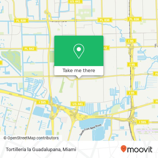 Mapa de Tortillería la Guadalupana, 3937 Davie Blvd Fort Lauderdale, FL 33312