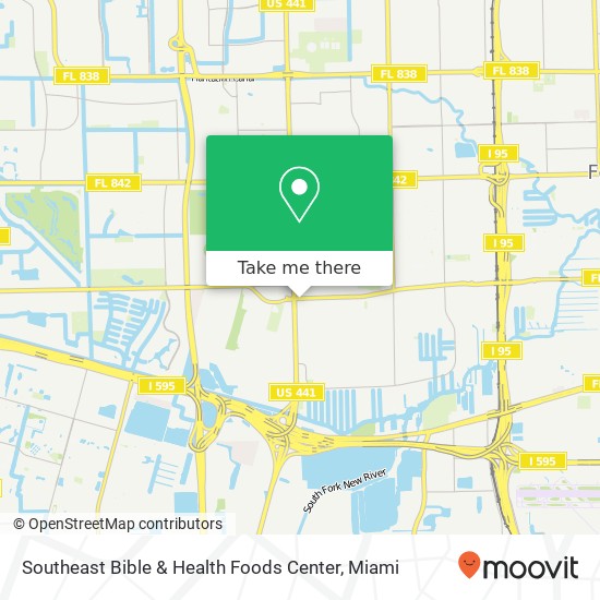 Mapa de Southeast Bible & Health Foods Center, 3938 Davie Blvd Fort Lauderdale, FL 33312