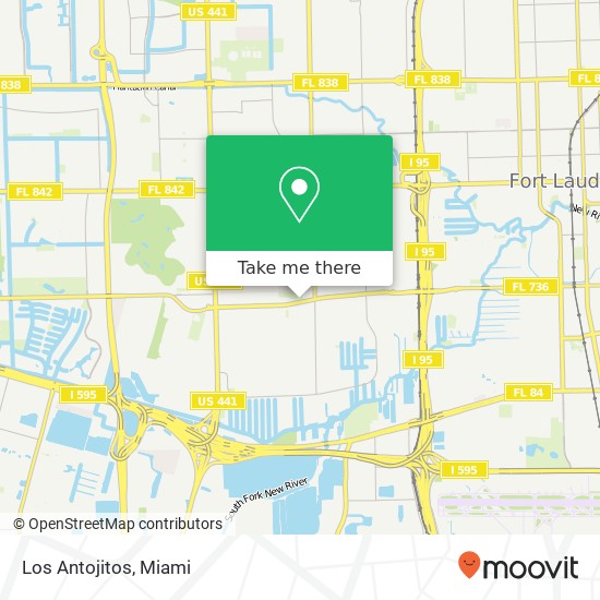 Mapa de Los Antojitos, 3215 Davie Blvd Fort Lauderdale, FL 33312