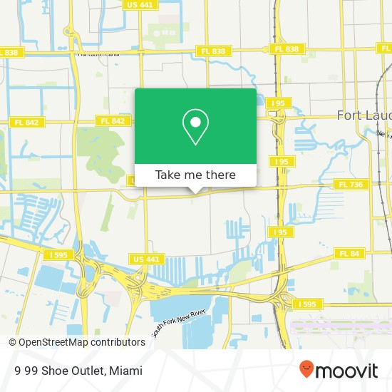 Mapa de 9 99 Shoe Outlet, 3228 Davie Blvd Fort Lauderdale, FL 33312