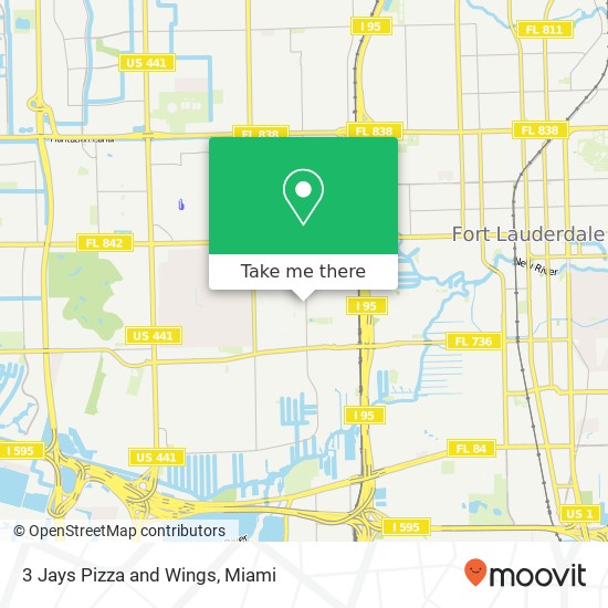Mapa de 3 Jays Pizza and Wings, 665 SW 27th Ave Fort Lauderdale, FL 33312