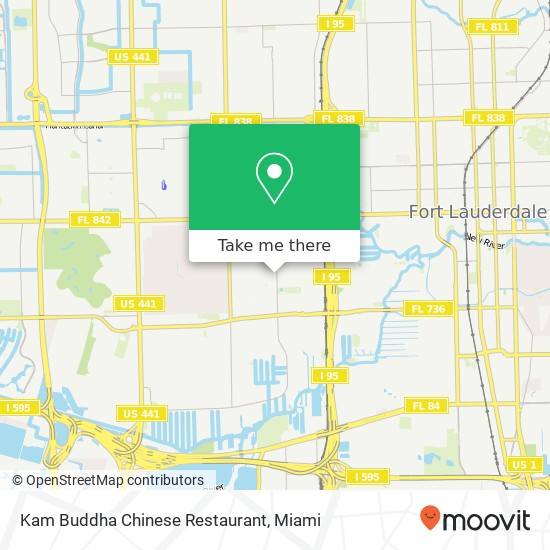 Mapa de Kam Buddha Chinese Restaurant, 665 SW 27th Ave Fort Lauderdale, FL 33312