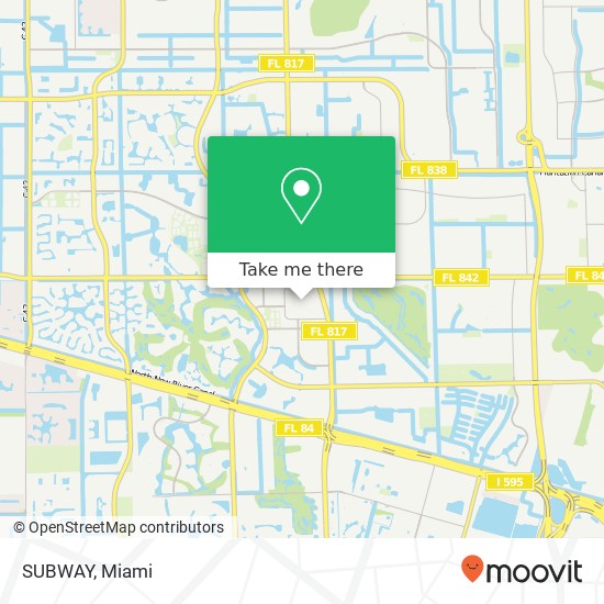 Mapa de SUBWAY, Fort Lauderdale, FL 33324