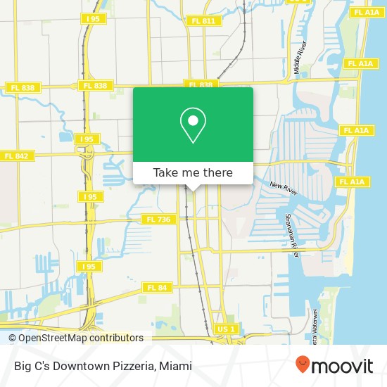 Mapa de Big C's Downtown Pizzeria, 21 SW 7th St Fort Lauderdale, FL 33301
