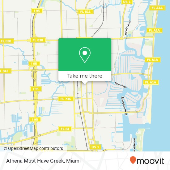 Mapa de Athena Must Have Greek, 200 SE 6th St Fort Lauderdale, FL 33301