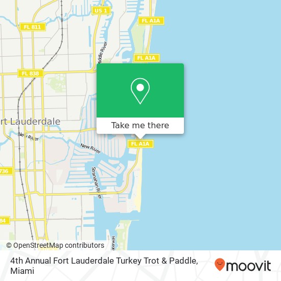 Mapa de 4th Annual Fort Lauderdale Turkey Trot & Paddle