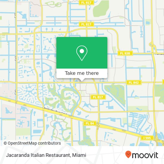 Mapa de Jacaranda Italian Restaurant, 8283 W Broward Blvd Fort Lauderdale, FL 33324