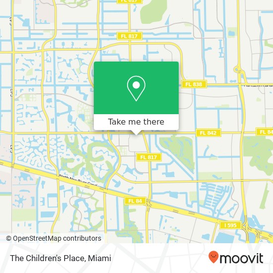 Mapa de The Children's Place, 8000 W Broward Blvd Plantation, FL 33324