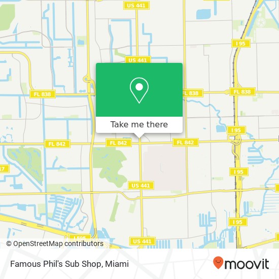 Famous Phil's Sub Shop map