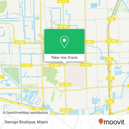 Mapa de Demigs Boutique, 25 NW 40th Ave Plantation, FL 33317