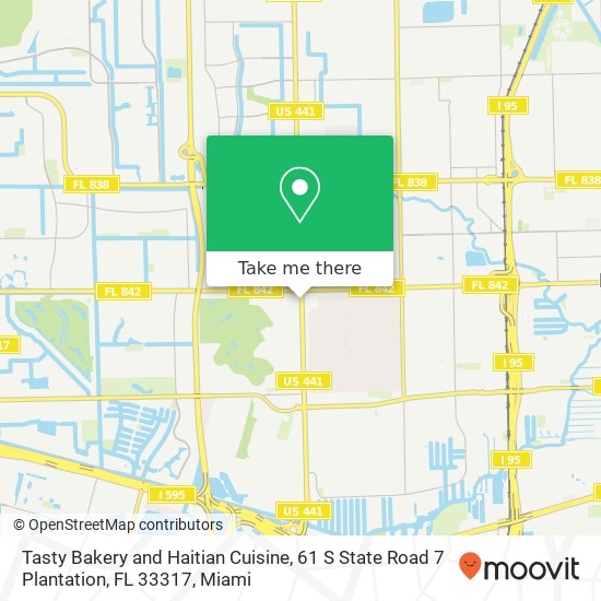 Tasty Bakery and Haitian Cuisine, 61 S State Road 7 Plantation, FL 33317 map