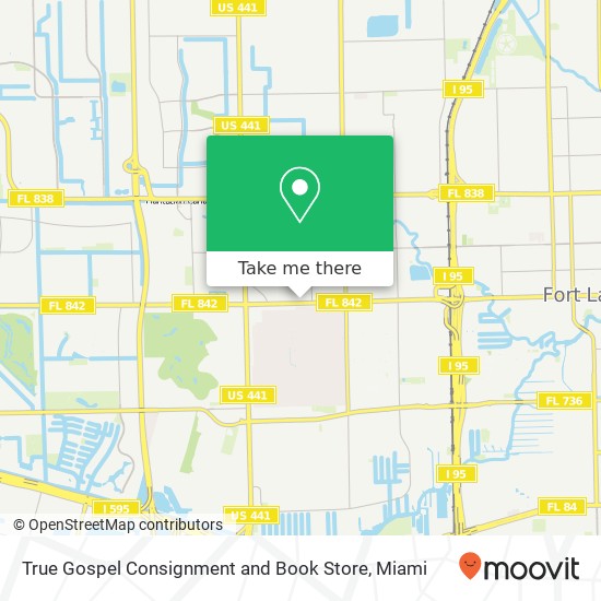 Mapa de True Gospel Consignment and Book Store, 3471 W Broward Blvd Lauderhill, FL 33311