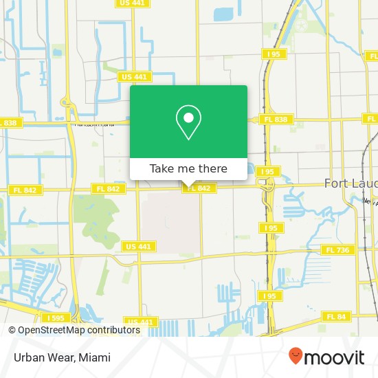 Mapa de Urban Wear, 3220 W Broward Blvd Fort Lauderdale, FL 33312