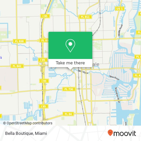 Mapa de Bella Boutique, 700 W Las Olas Blvd Fort Lauderdale, FL 33312