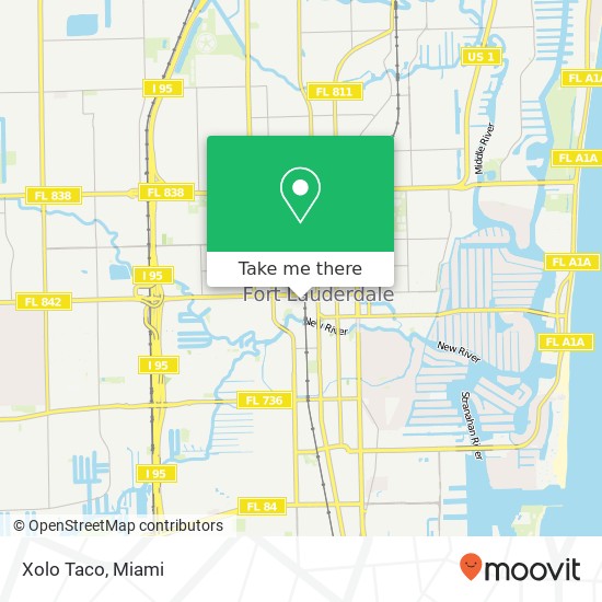 Mapa de Xolo Taco, 100 SW 3rd Ave Fort Lauderdale, FL 33312
