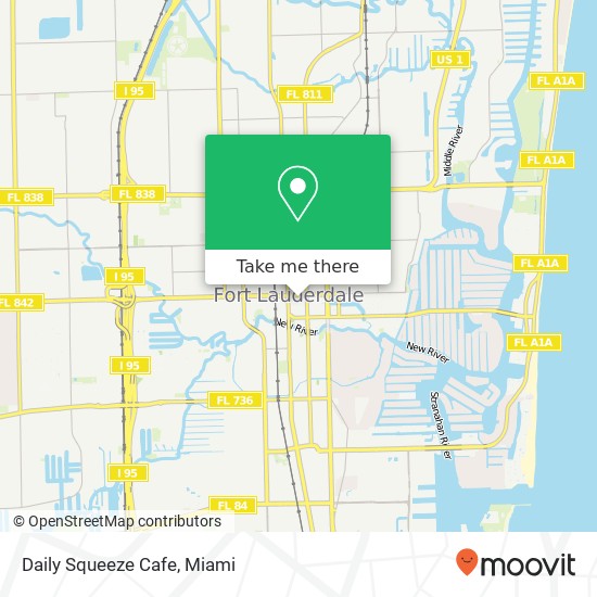 Daily Squeeze Cafe, 100 E Broward Blvd Fort Lauderdale, FL 33301 map
