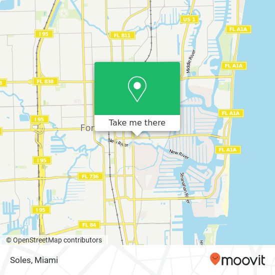 Mapa de Soles, 717 E Las Olas Blvd Fort Lauderdale, FL 33301