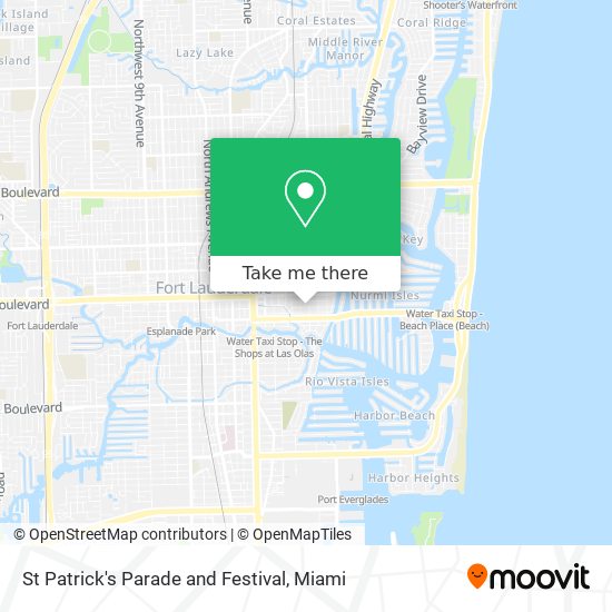 St Patrick's Parade and Festival map