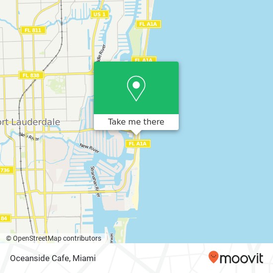 Mapa de Oceanside Cafe, 401 S Fort Lauderdale Beach Blvd Fort Lauderdale, FL 33316