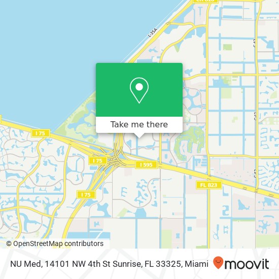 Mapa de NU Med, 14101 NW 4th St Sunrise, FL 33325