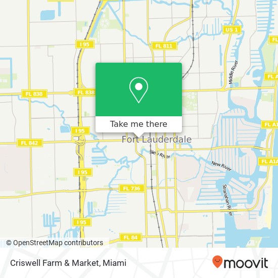 Mapa de Criswell Farm & Market, 24 NW 6th Ave Fort Lauderdale, FL 33311